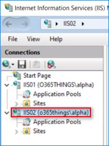 iis connect to remote server
