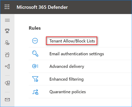 office 365 block email address