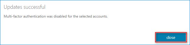 disable 2 factor authentication office 365