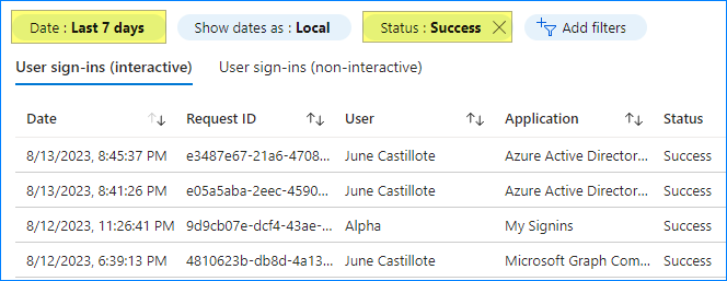Azure AD Sign-in Logs