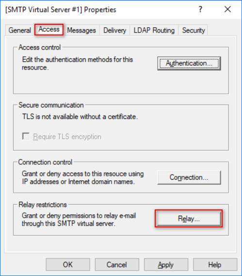 smtp virtual server windows 10