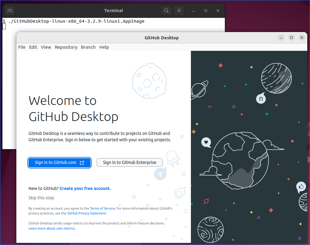 github desktop linux install