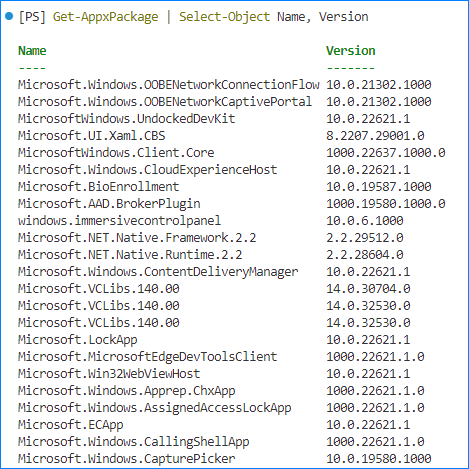 windows export installed programs list