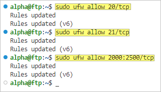 setting ftp server ubuntu