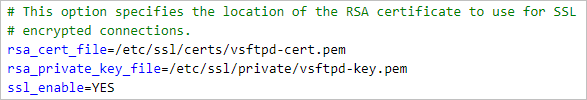 VSFTPD configuration