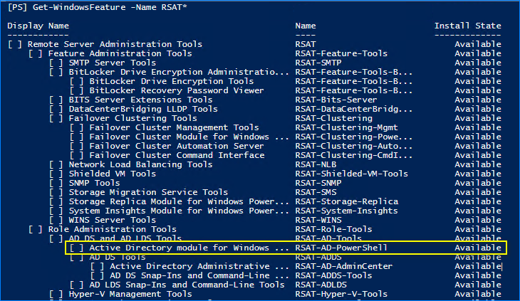 import ad module powershell