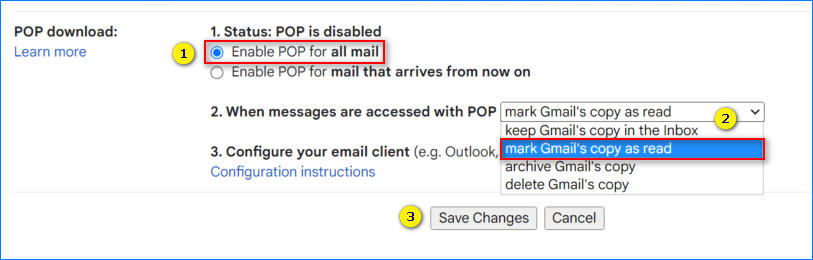 how to configure gmail in outlook