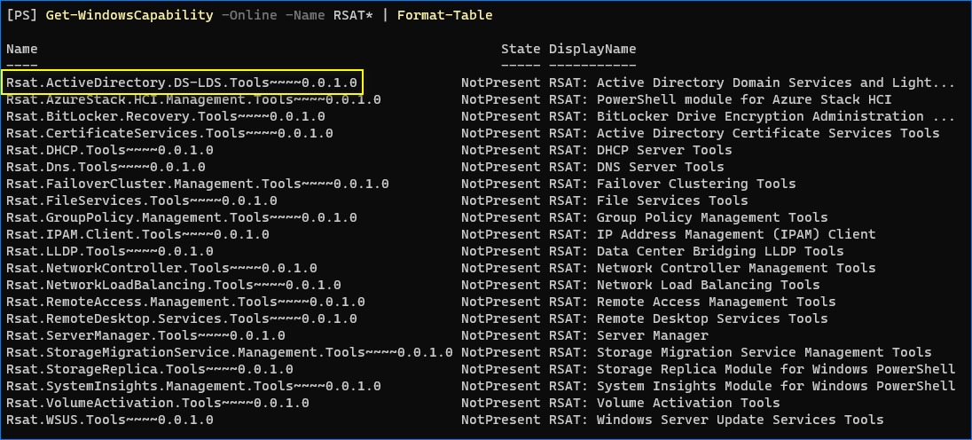 active directory powershell module