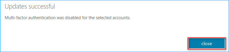 disable mfa azure ad