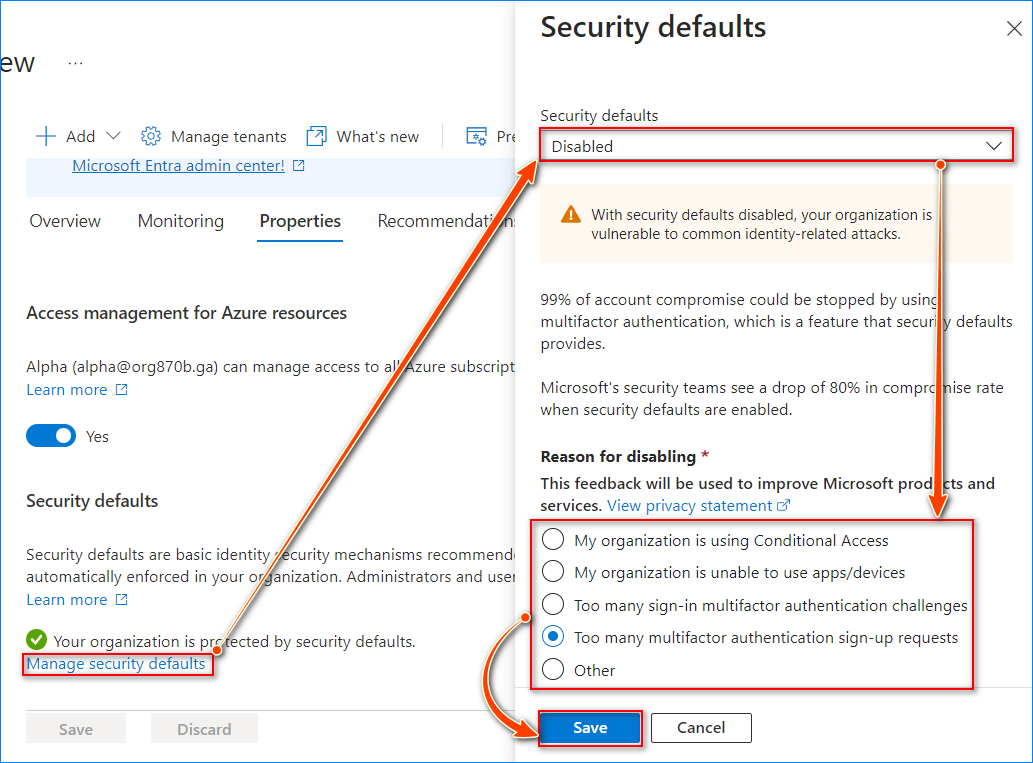 azure ad remove mfa for user