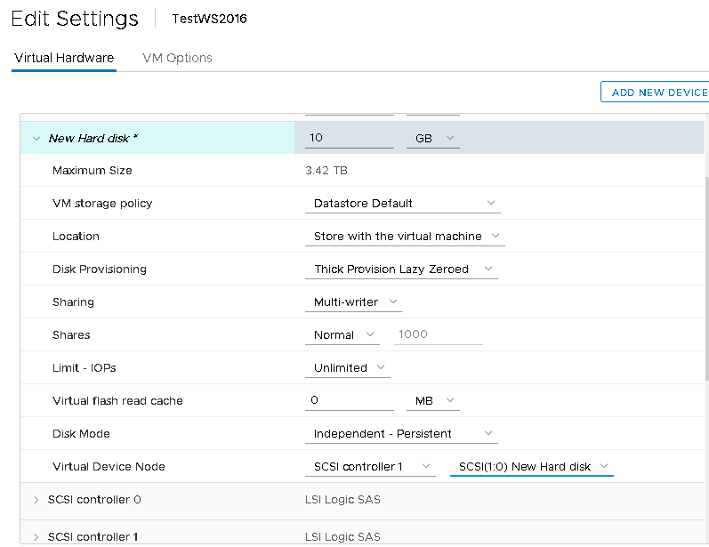 share vmdk between 2 vms