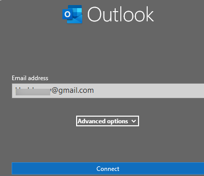 outlook not connecting to gmail