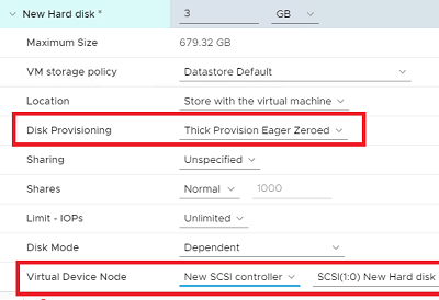 create shared disk vmware