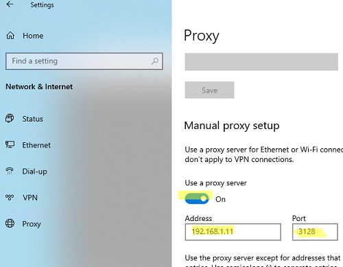 proxy group policy