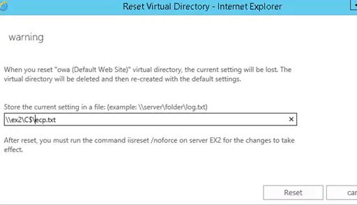 set-ecpvirtualdirectory