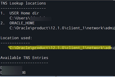load tns file in sql developer
