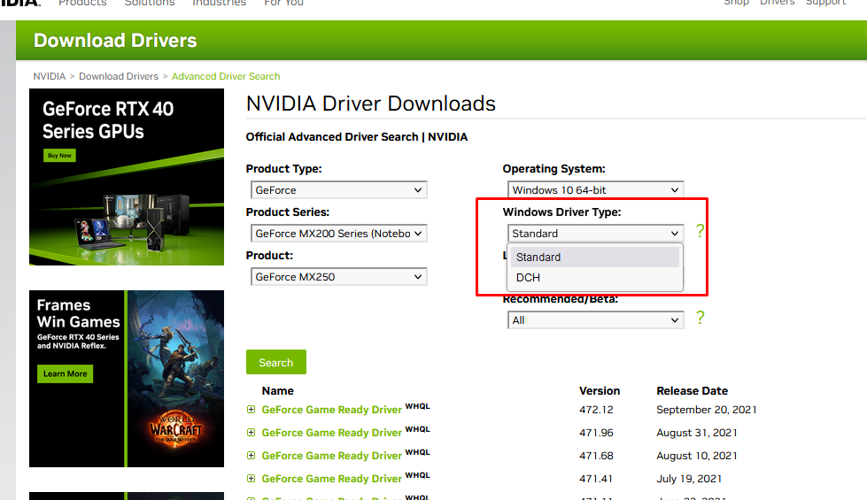 dch driver package is not compatible