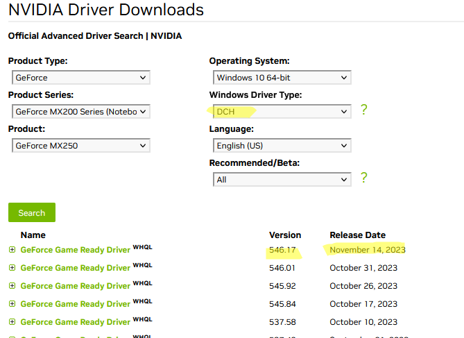 the dch driver package is not compatible