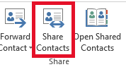 share contact list outlook