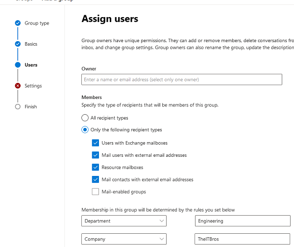 o365 dynamic distribution group