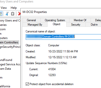 delete protected ou in active directory