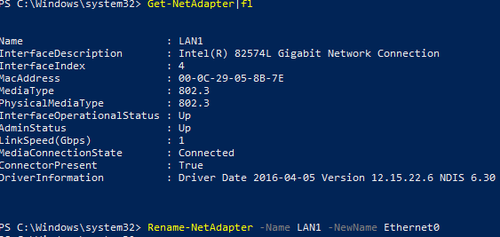 change ip address powershell