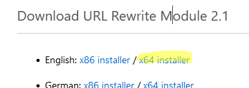 iis url rewrite module