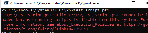 running scripts is disabled on this system