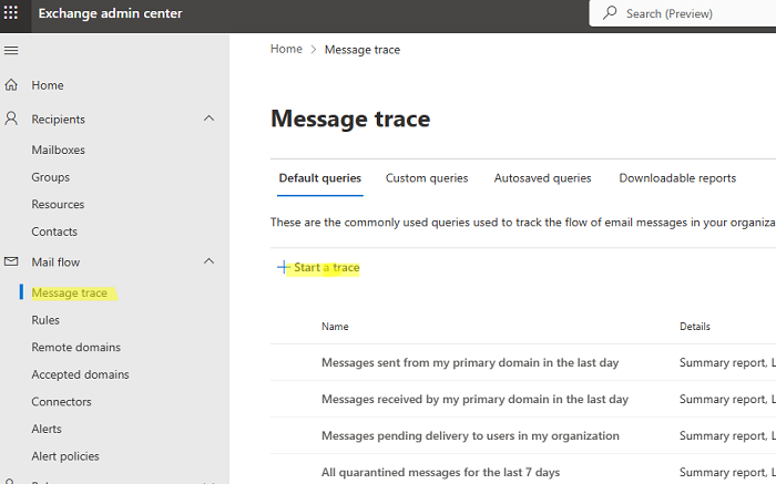message tracking logs