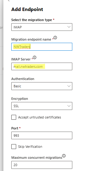 migrate imap to office 365