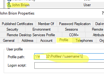 azure active directory roaming profiles