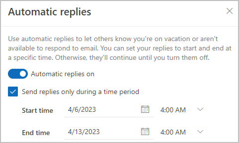 out of office outlook