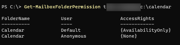 set calendar permissions powershell